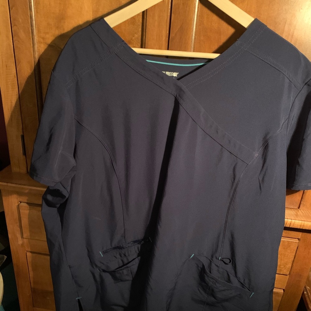 Navy ScrubStar Top